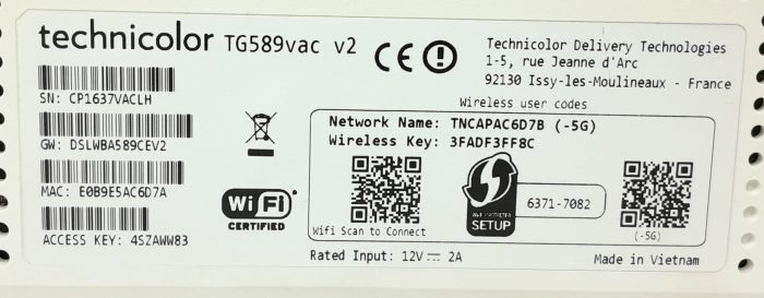 Technicolor Wireless Router TG589vac - Image 3