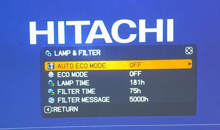 Hitachi HDMI VGA Projector with 181 Lamp Hours Used CP-EX251N - Image 2