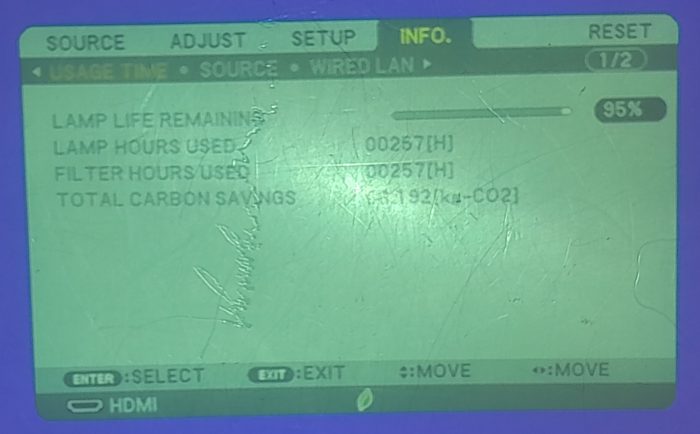 Nec HDMI VGA Projector with 257 Lamp Hours Used NP-M271X - Image 2