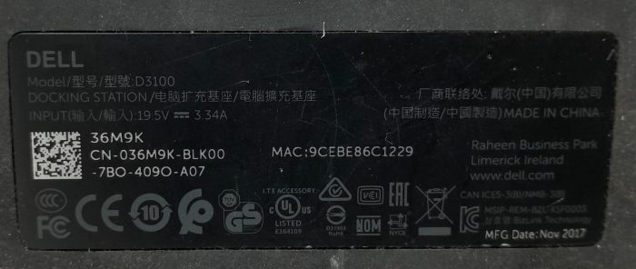 Dell Docking Station D3100 - Image 3