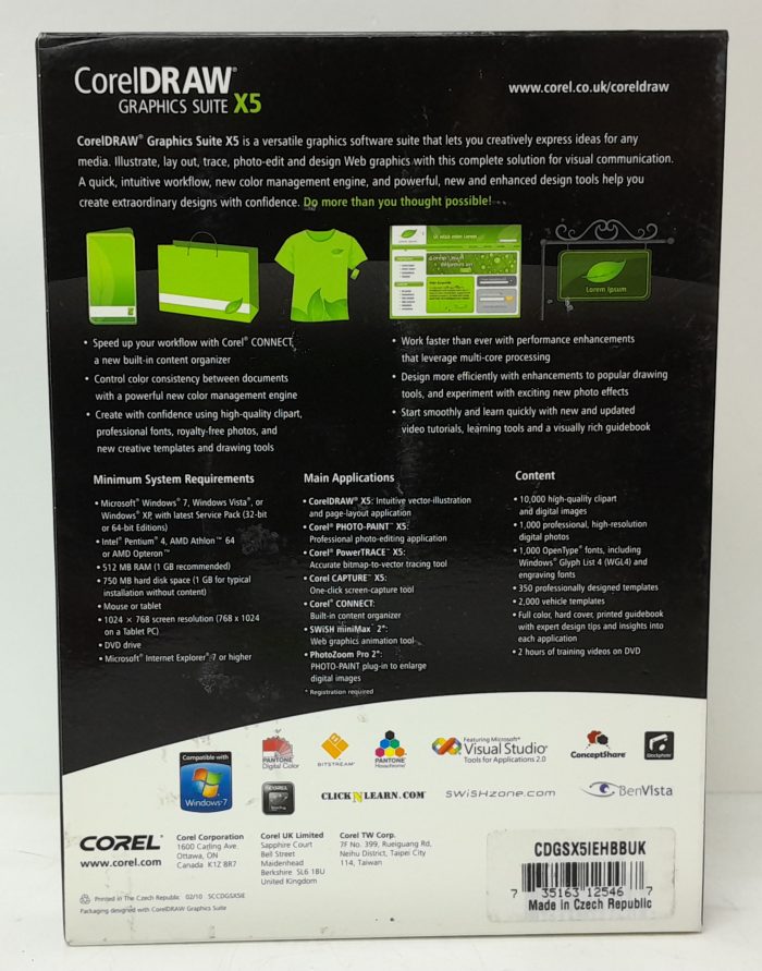 Corel Draw Software CorelDraw Graphics Suite X5 - In Box - Image 3