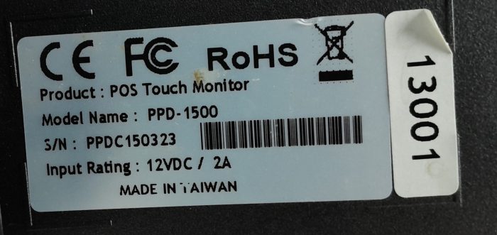 15" POS Touch Monitor VGA PPD-1500 - Image 3