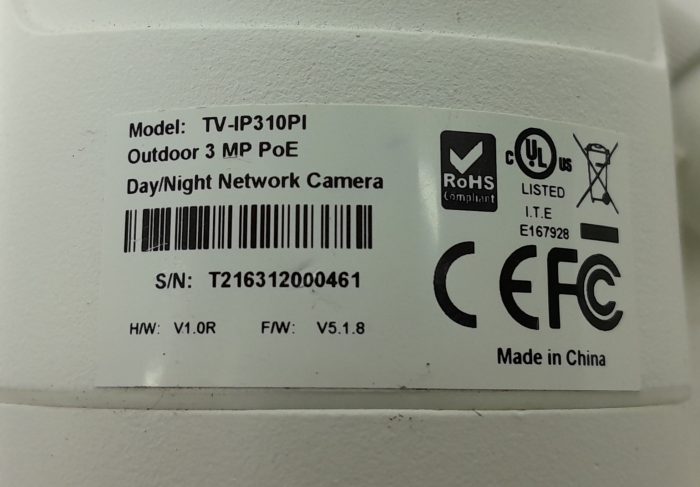 Trendnet Day/Night Network Camera Outdoor 3MP PoE TV-IP310PI - Image 3