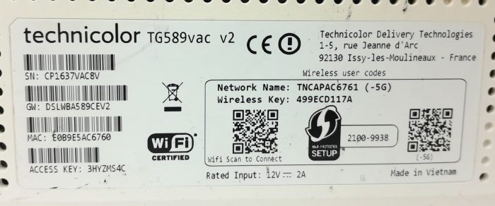 Technicolor Wireless Router TG589vac v2 - Image 3