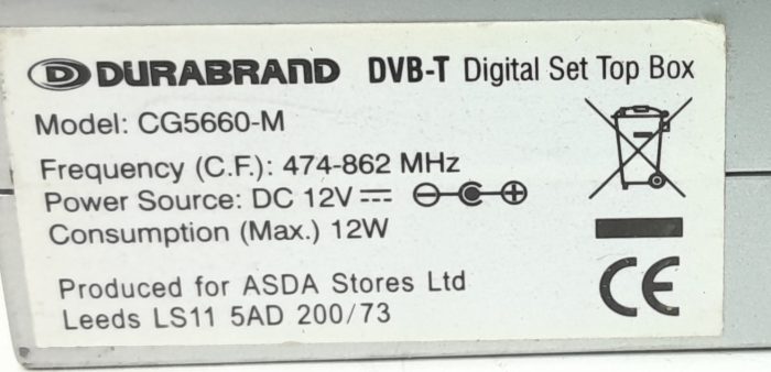 Durabrand Digital Set Top Freeview Box CG5660-M - Image 3
