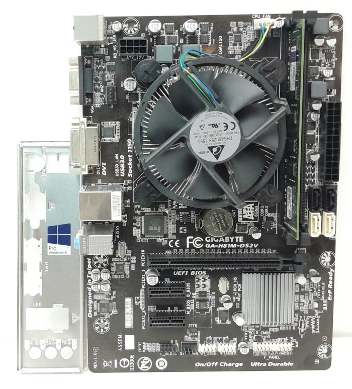 Gigabyte Motherboard With I/O Shield GA-H81M-DS2V LGA1150 DDR3 MICRO ATX - Image 2