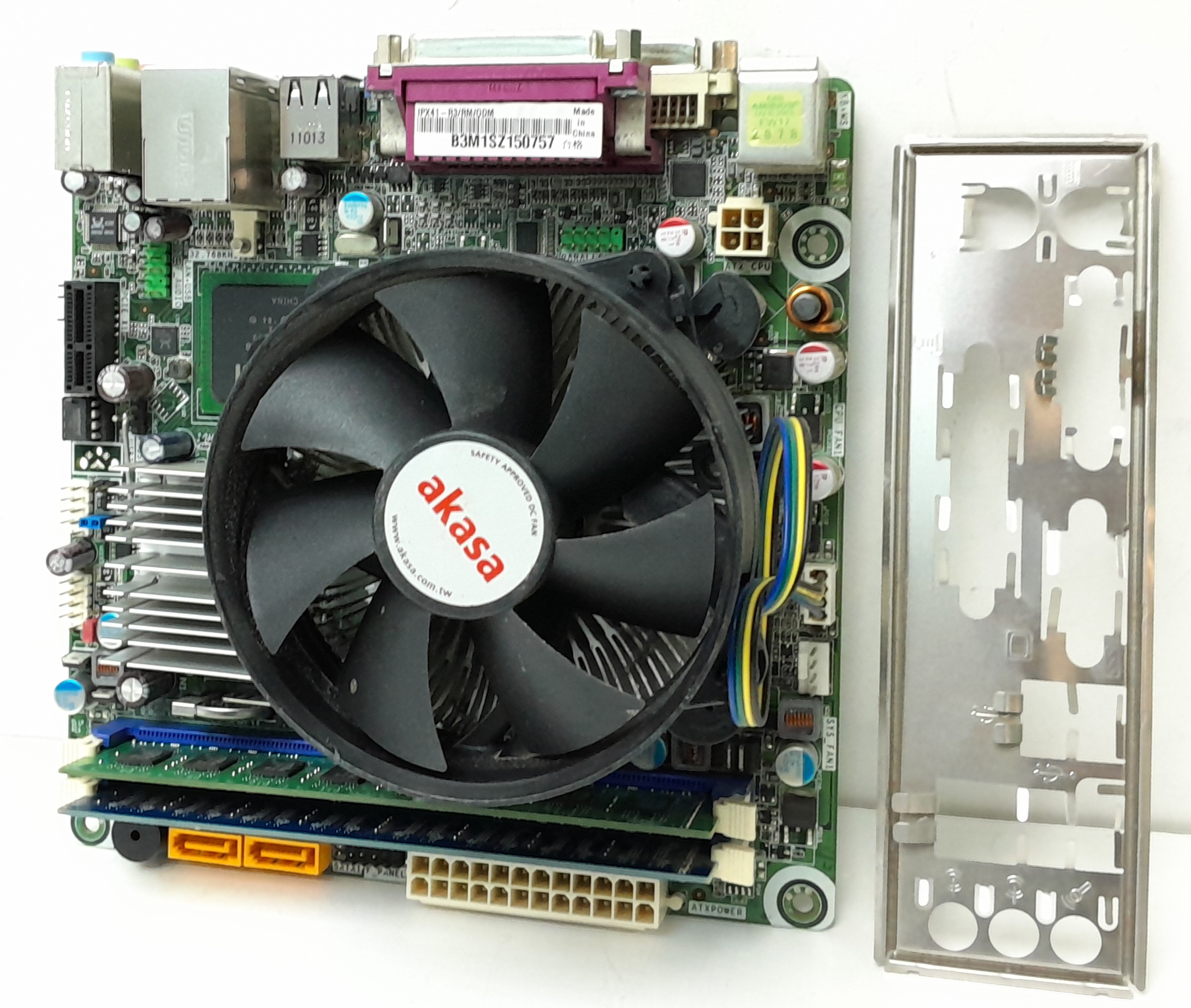 20240924_165258 Pegatron Motherboard With I/O Shield IPX41-R3 LGA775 DDR3 MINI-ITX - Image 1