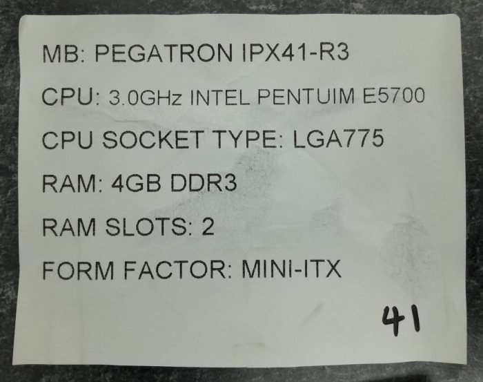 Pegatron Motherboard With I/O Shield IPX41-R3 LGA775 DDR3 MINI-ITX - Image 3