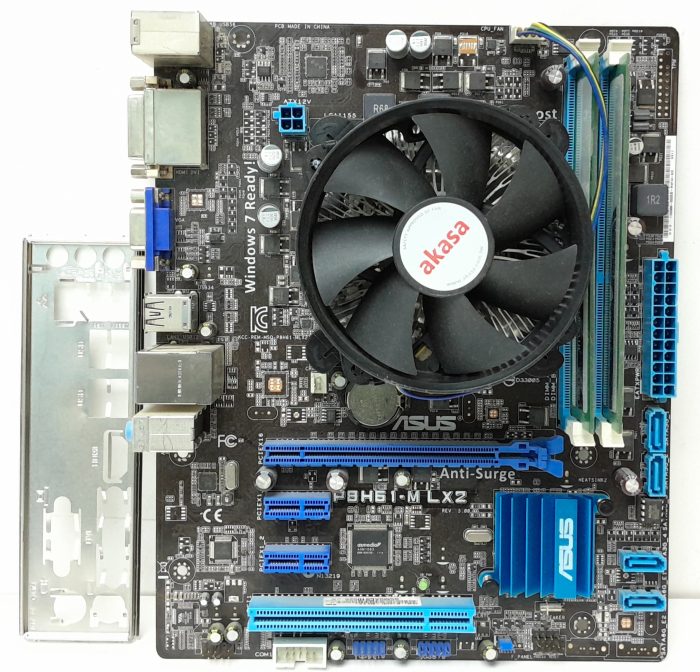 Asus Motherboard With I/O Shield P8H61-M LX2 LGA1155 DDR3 MICRO ATX - Image 2