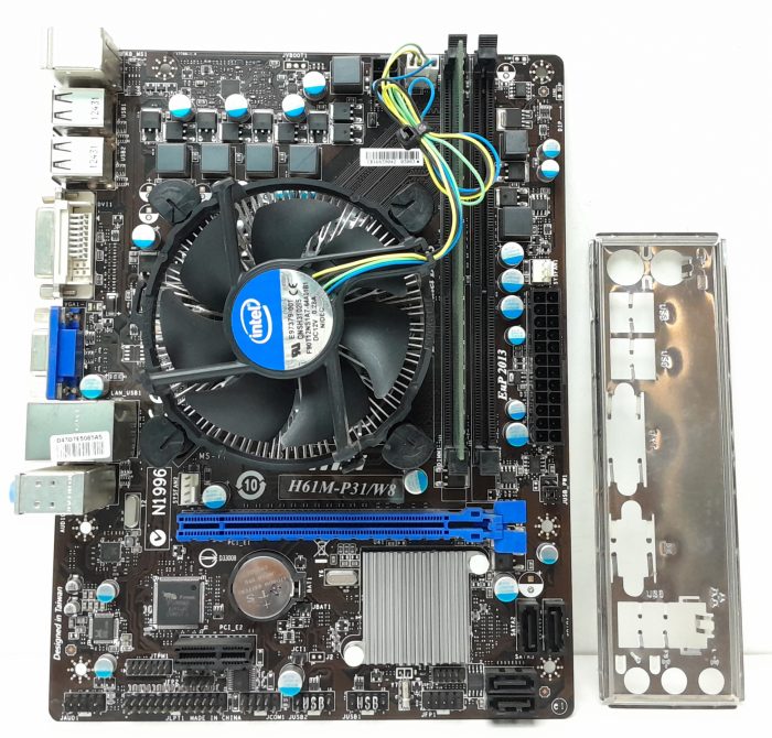 MSI Motherboard i3-3220 With I/O Shield H61M-P31/W8 LGA1155 DDR3 MICRO ATX - Image 2