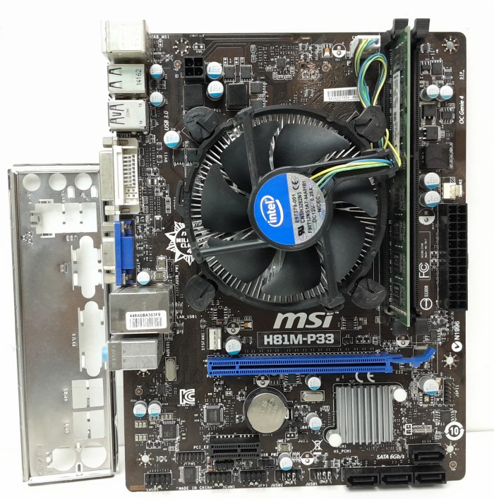 MSI Motherboard With I/O Shield H81M-P33 LGA1150 DDR3 MICRO ATX - Image 2