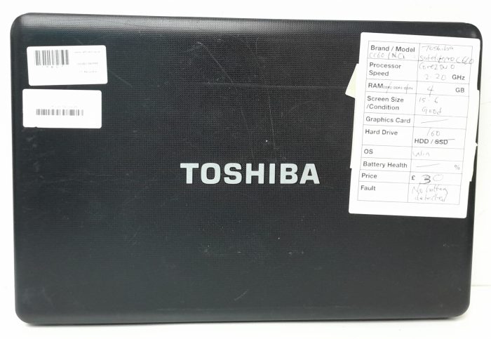 Toshiba Windows Laptop PC Satellite Pro C660-1NQ - Core 2 Duo @ 2.20GHz - 4GB RAM - 15.6" - 160GB HDD - Windows 10 Pro - Image 4