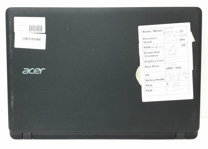 Acer Windows Laptop PC Extensa 2540 Series N16C1 - Core i3-6006U @ 2.00GHz - 4GB RAM - 15.6" - 120GB SSD - Windows 10 Pro - Image 4