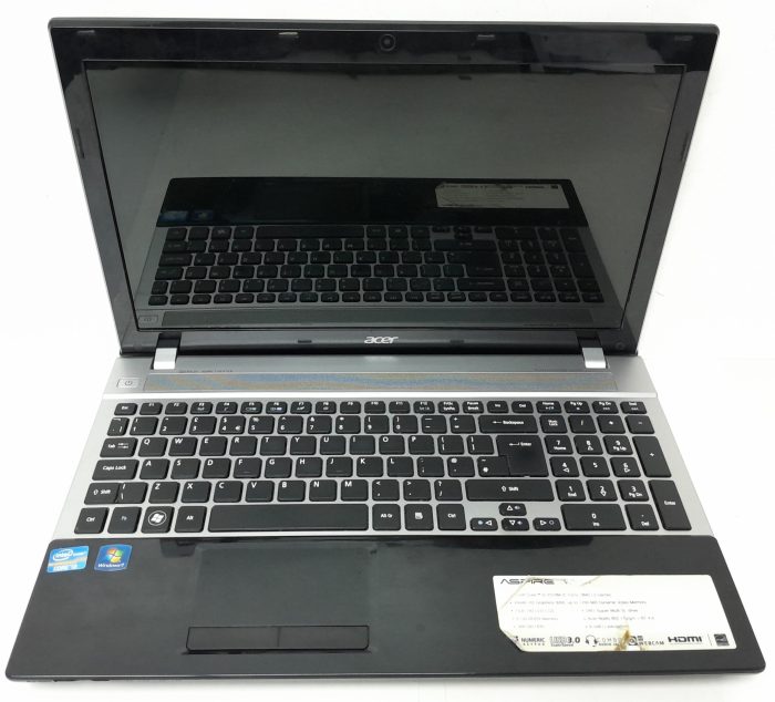 Acer Windows Laptop PC Aspire V3-571 - Intel i3-2310M @ 2.1GHz - 6GB RAM - 15.6" - 120GB SSD - Windows 10 - Image 2