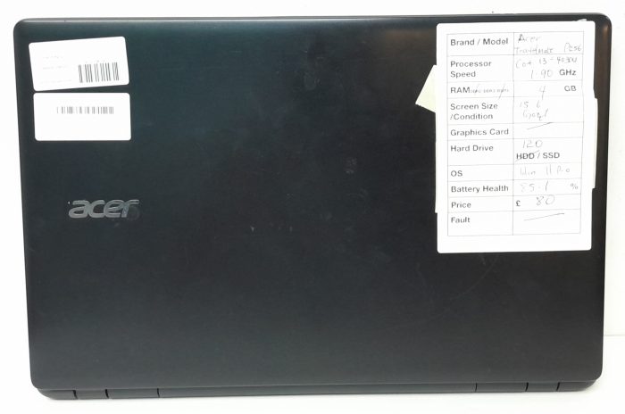 Acer Windows Laptop PC TravelMate P256 Series Z5WBH - Core i3-4030U @ 1.90GHz - 4GB RAM - 15.6" - 120GB SSD - Windows 11 Pro - Image 4