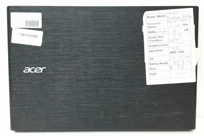 Acer Windows Laptop PC TravelMate P257 Series N15Q1 - Core i3-5005U @ 2.00GHz - 4GB RAM - 15.6" - 120GB SSD - Windows 10 Pro - Image 4