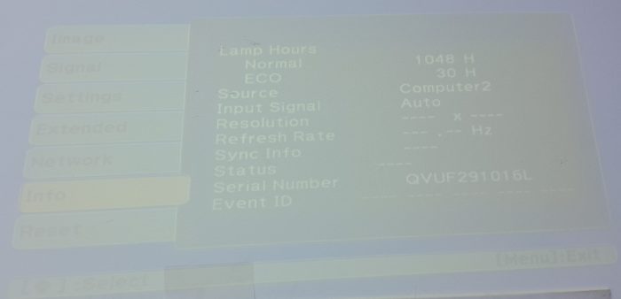 Epson HDMI VGA Projector with 1078 Lamp Hours Used EB-470 H456B - Image 2