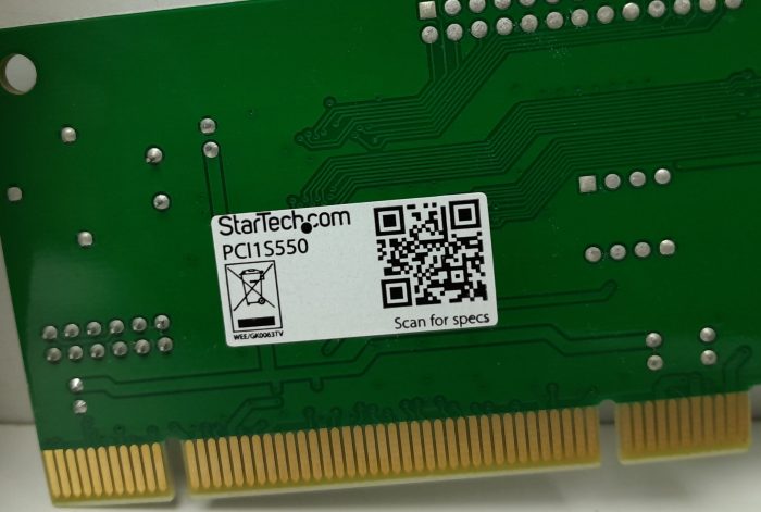 Startech .com Serial Adapter Card 1 Port RS232 with 16550 UART PCI1S550 - Image 4