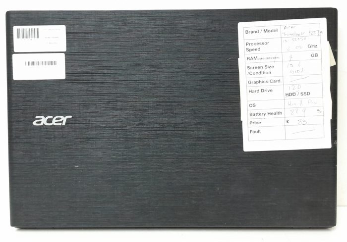Acer Windows Laptop PC TravelMate P257 Series N15Q1 - i3-5005U @ 2.00GHz - 4GB RAM - 15.6" - 120GB SSD - Windows 11 Pro - Image 4