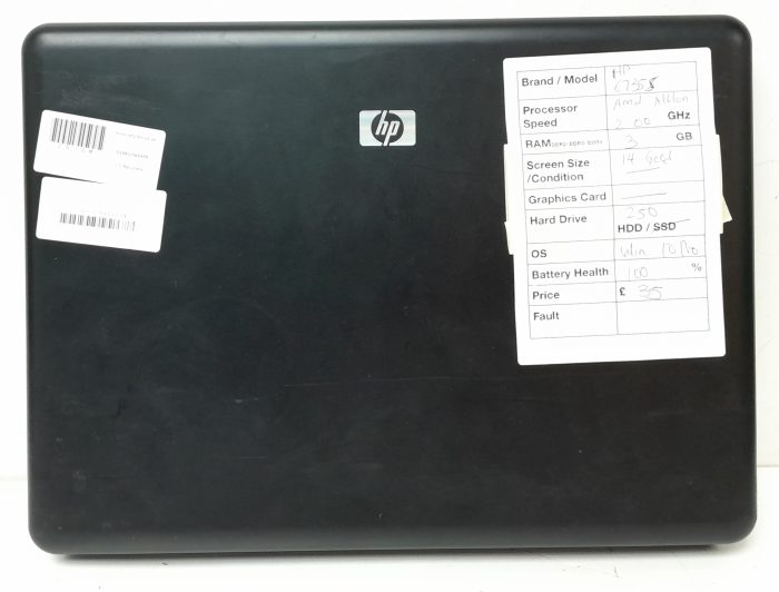 HP Windows Laptop PC Compaq 6735s - AMD Athlon @ 2.00GHz - 3GB RAM - 14" - 250GB HDD - Windows 10 Pro - Image 4