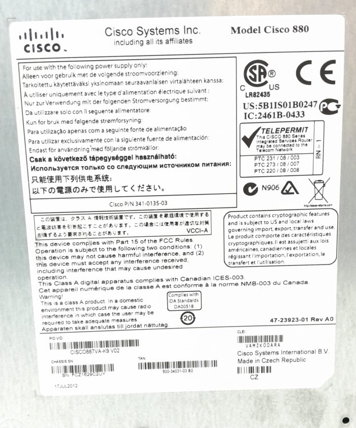 Cisco Series Router Cisco 880 887VA - Image 3