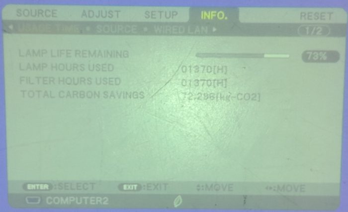 Nec HDMI VGA Projector with 1370 Lamp Hours Used NP-M271X - Image 2