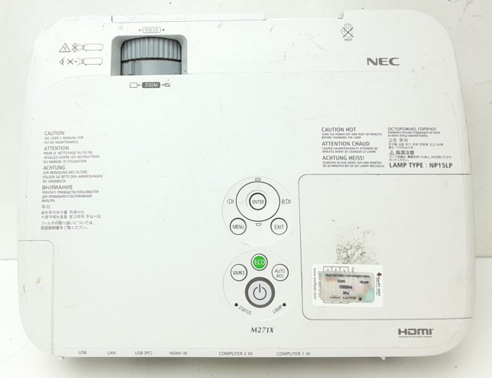 Nec HDMI VGA Projector with 1370 Lamp Hours Used NP-M271X - Image 4