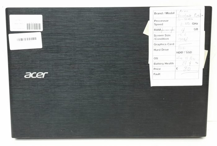 Acer Windows Laptop PC TravelMate P257 Series N15Q1 - i3-5005U @ 2.00GHz - 4GB RAM - 15.6" - 120GB SSD - Windows 11 Pro - Image 4