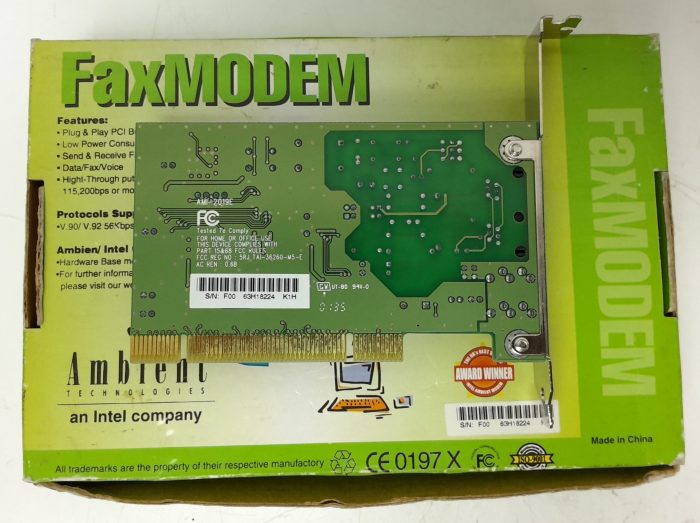 Intel Internal PCI Fax Modem 63H18224 - In Box - Image 3