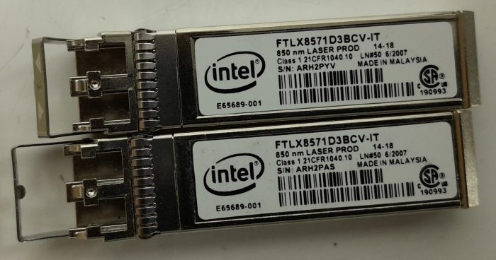 Intel PCI Express Card MY-0VFVGR-12402-43H-00MY-A00 With x2 Intel FTLX8571D3BCV-IT Modules - Image 4