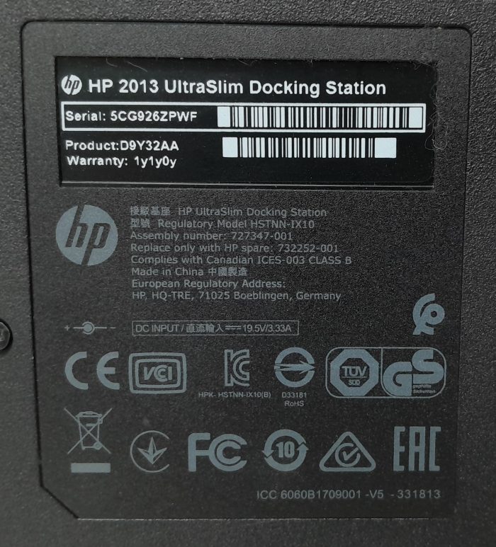 HP Ultraslim Docking Station D9Y32AA - Image 3