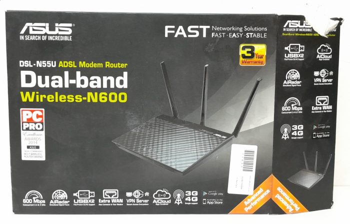 Asus Dual Band Wireless-N600 ADSL Modem Router In Box DSL-N55U - Image 3