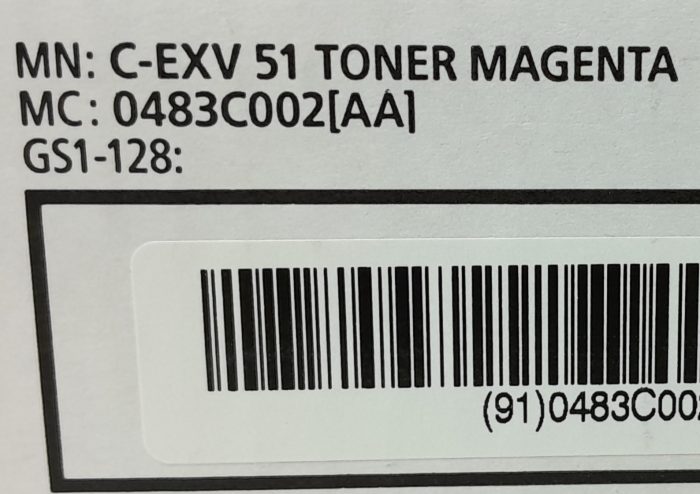 Canon Magenta Toner Cartridge C-EXV 51 TONER MAGENTA - Image 3