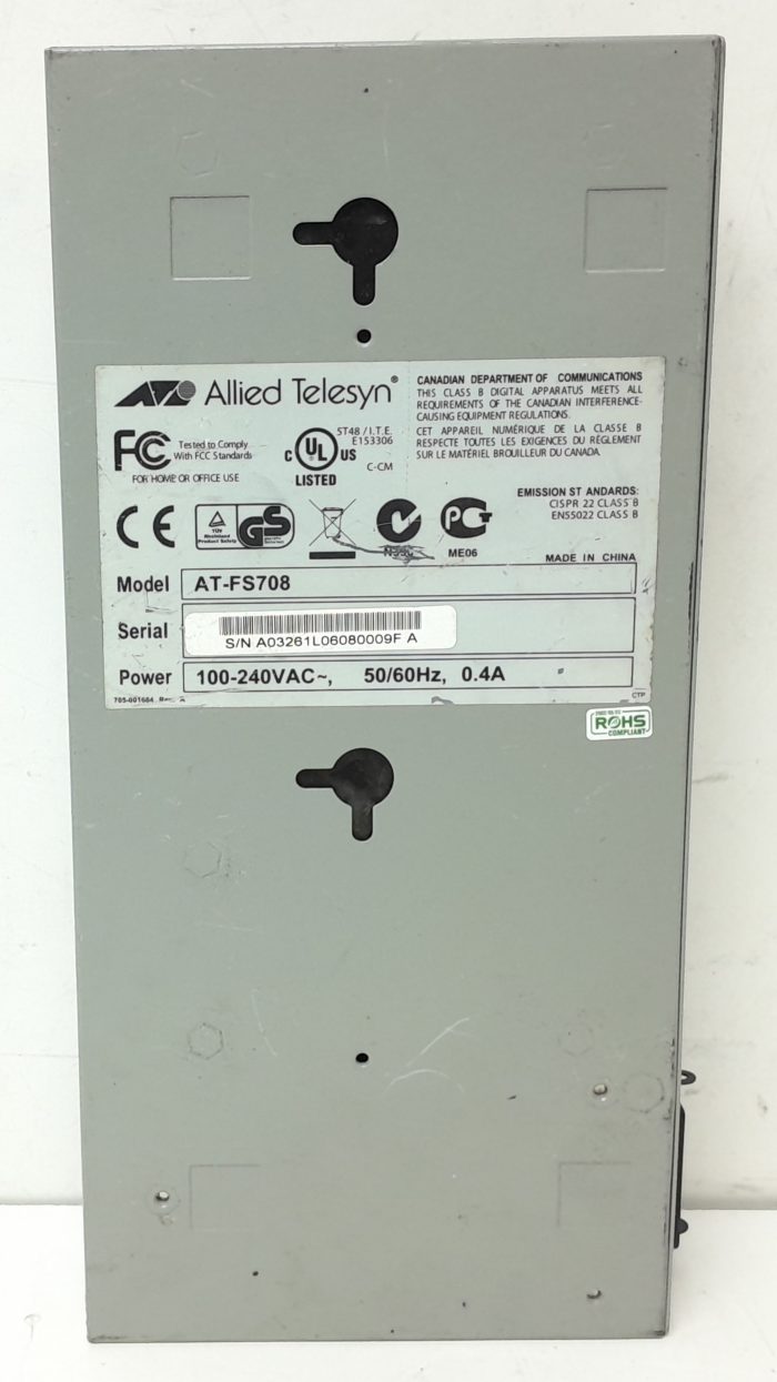 Allied Telesyn Ethernet Network Switch 8-Port AT-FS708 - Image 4
