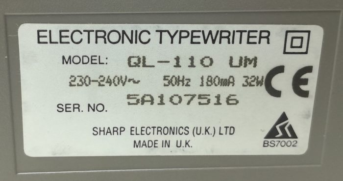 Sharp Electronic Typewriter QL-110 - Image 3