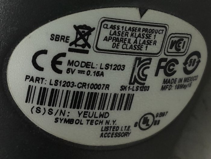 Symbol Barcode Scanner LS1203 - Image 3