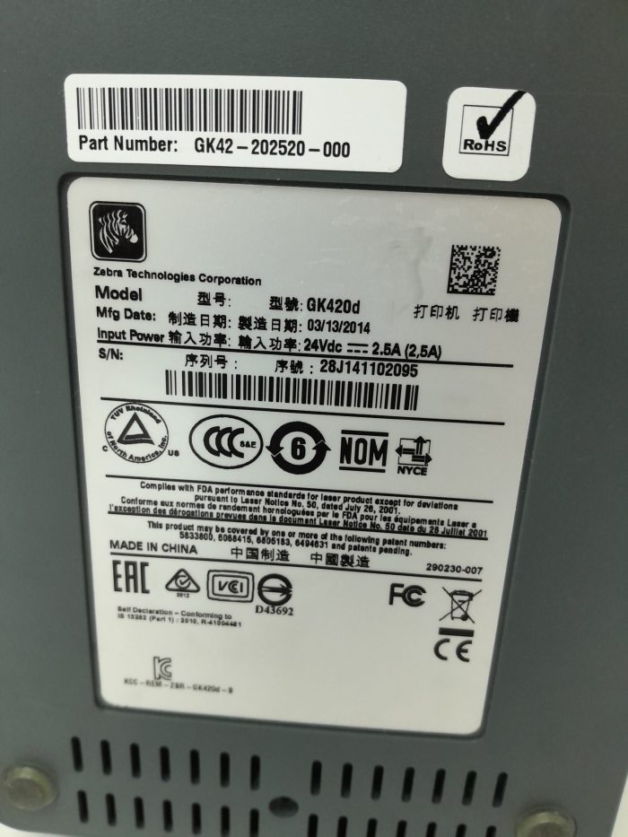 Zebra Thermal Label/Barcode Printer GK420D - Image 4