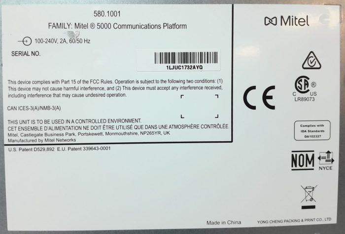 Mitel Communication Platform 580.1001 - Image 7