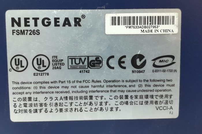 Netgear Managed Switch FSM726S - Image 3