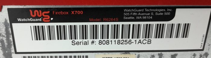 Watchguard Firewall Appliance Firebox X700 R6264S - Image 3