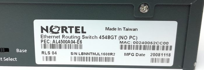 Nortel Ethernet Routing Switch 48 Ports 4548GT - Image 3