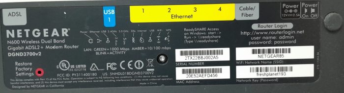 Netgear N600 Modem Router Gigabit ADSL2+ Wireless Dual Band DGND3700v2 - Image 3