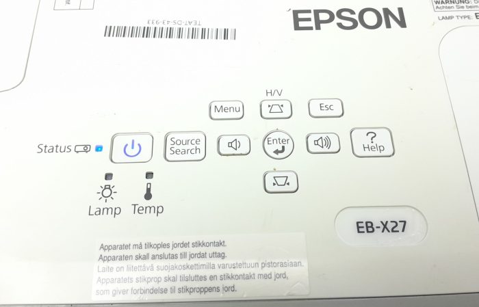 Epson HDMI VGA Projector with 5463 Lamp Hours Used EB-X27 H692B - Image 7
