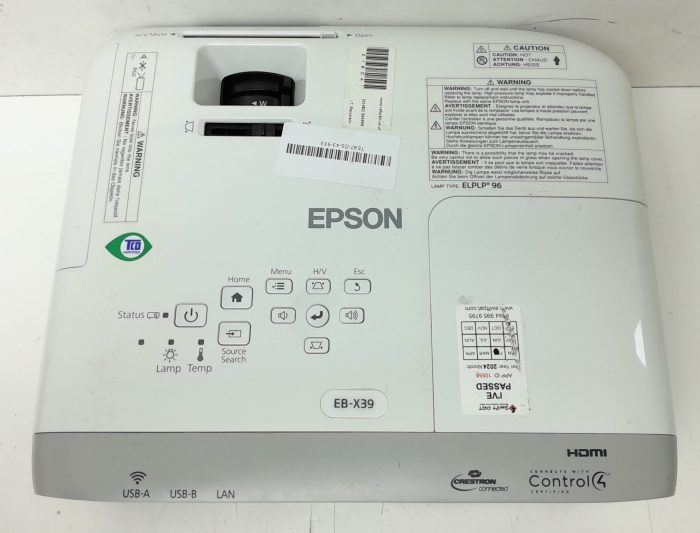 Epson HDMI VGA Projector EB-X39 H855B - Image 4