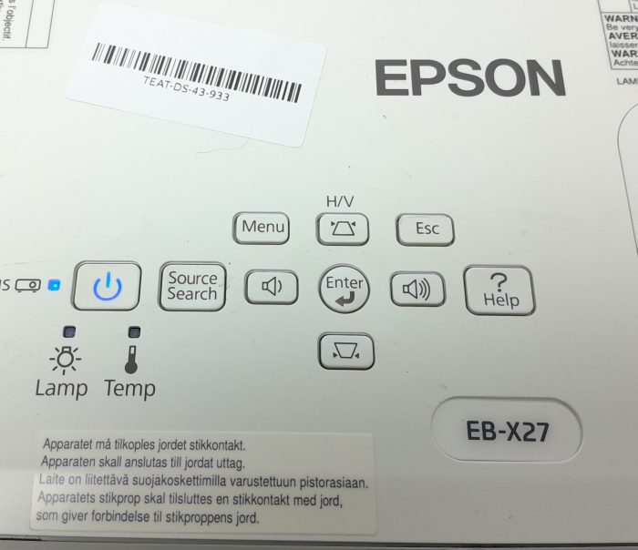 Epson HDMI VGA Projector with 3928 Lamp Hours Used EB-X27 H692B - Image 7