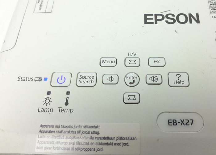 Epson HDMI VGA Projector with 4906 Lamp Hours Used EB-X27 H692B - Image 7