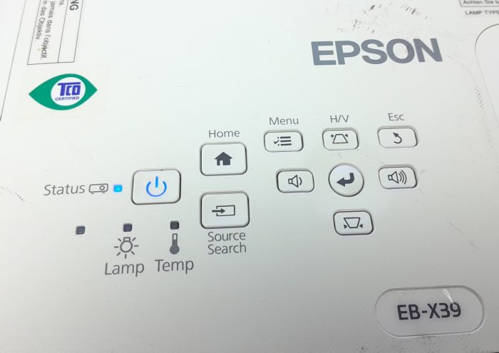 Epson HDMI VGA Projector with 2221 Lamp Hours Used EB-X39 H855B - Image 7