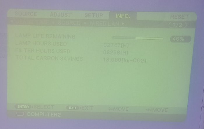 Nec HDMI VGA Projector with 2747 Lamp Hours Used NP-M271X - Image 2