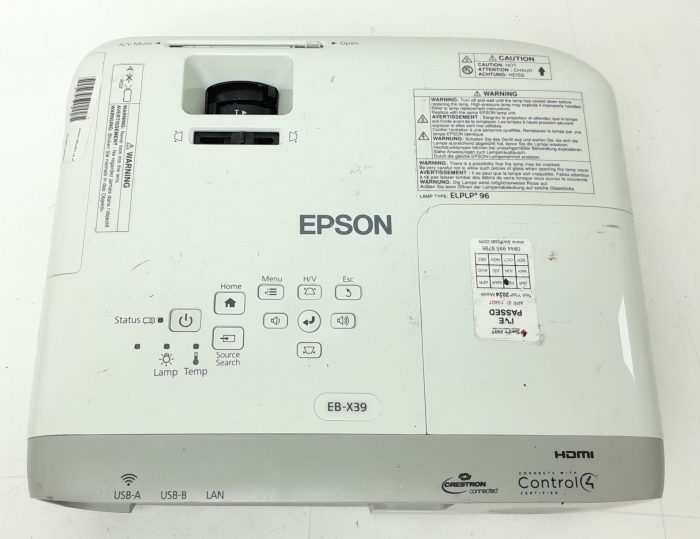 Epson HDMI VGA Projector with 3356 Lamp Hours Used EB-X39 H855B - Image 5