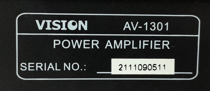 Vision Power Amplifier AV-1301 - Image 3